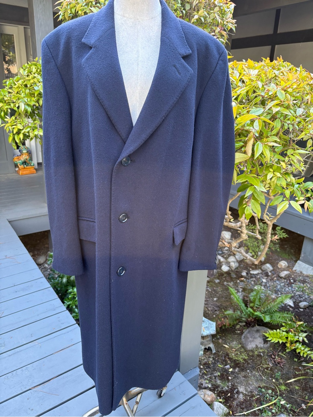 Classic Blue Navy Cashmere Coat